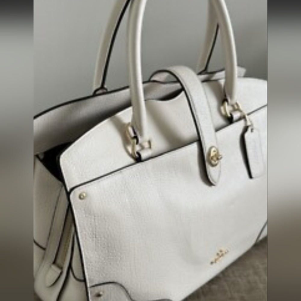 Coach White Leather Satchel